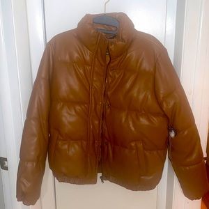 Brown puffy coat